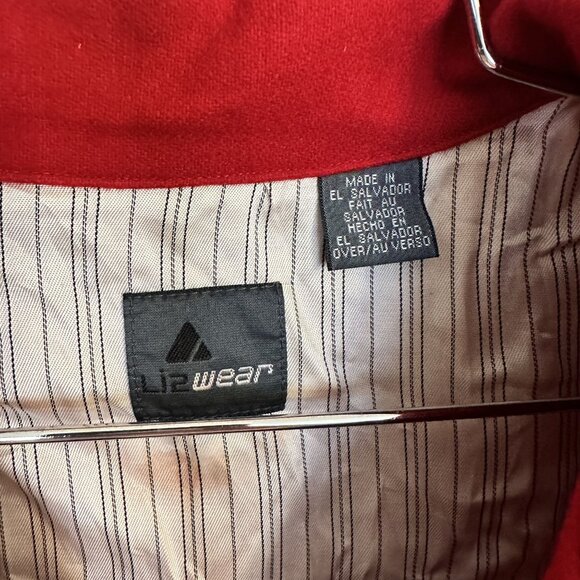 Vintage Womens Red Wool Vest Liz Claiborne Button Front Pockets 1990s Large - Picture 2 of 10